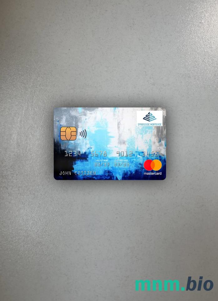 USA Springside Mortgage bank wygląd zdjęcia mastercard skan PSD + zdjęcie